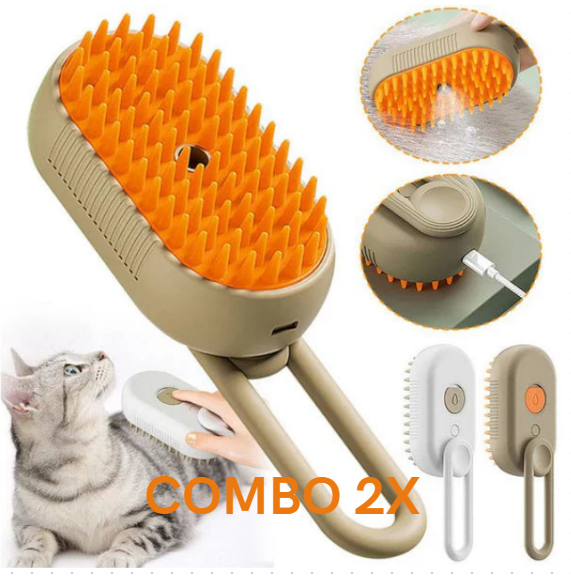 COMBO CEPILLO VAPORIZADOR MASCOTAS X 2